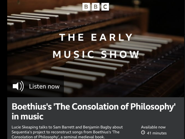 Screenshot of the BBC Radio 3 Early Music Show Podcast